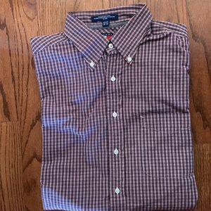 Tommy Hilfiger Large Button down long sleeve dress shirt LIKE NEW 16 1/2